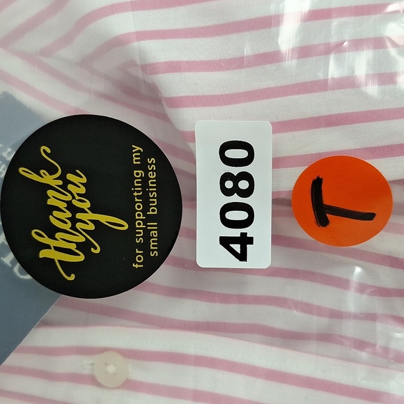 Chaps "NEW" Pink White No Iron Shirt Classic Fit Preppy Button Down Shirt Size M - Picture 12 of 12